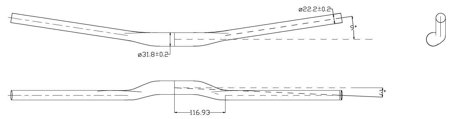 RHB300 Riser Bar Carbon MTB Handlebar