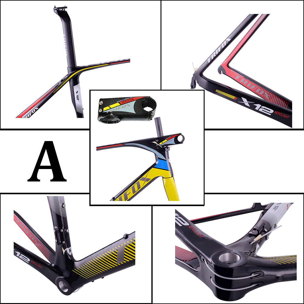 X12 Carbon Fiber AERO Road Bike Frame Paint A Details