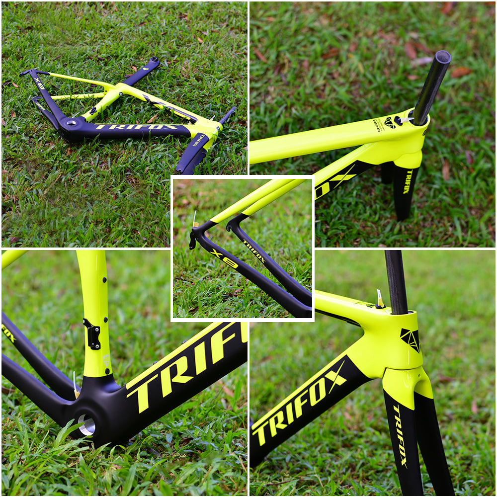 X8 Road Bike Frameset - Yellow Details