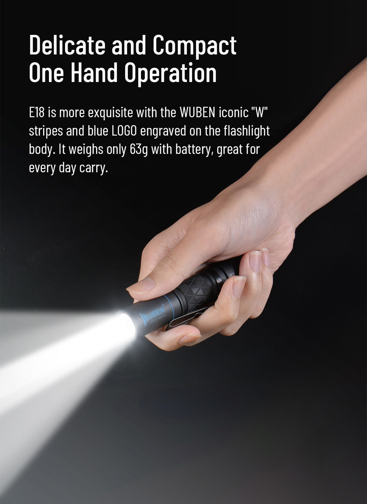 WUBEN E18 180 Lumens EDC flashlight