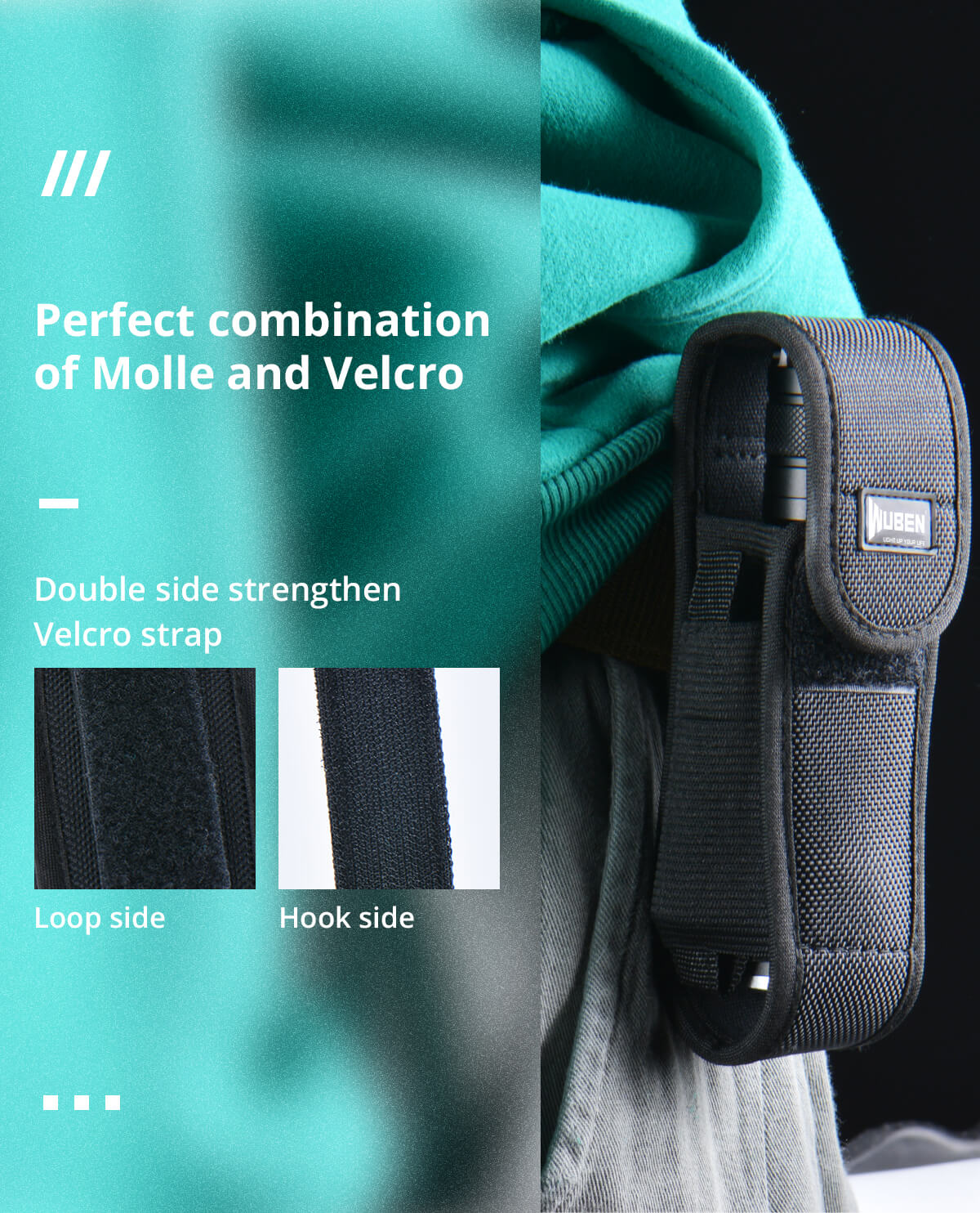 Flashlight Holster Nylon Holder