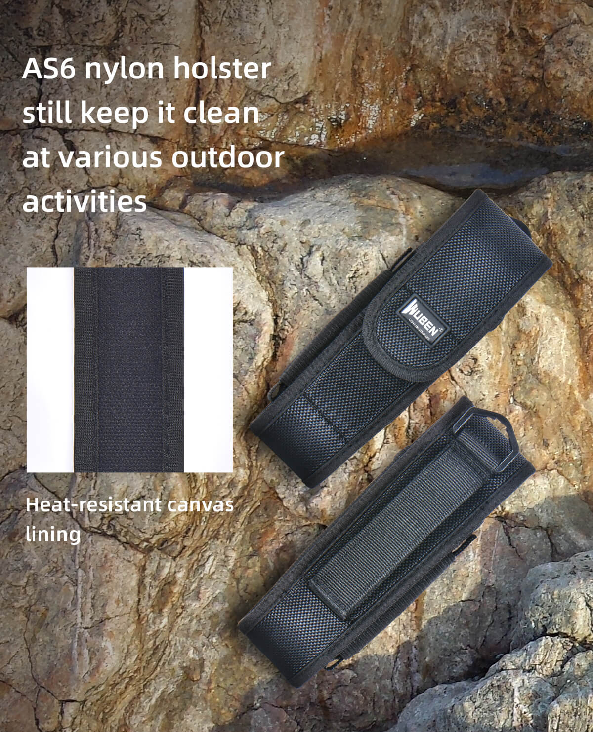 Flashlight Holster Nylon Holder