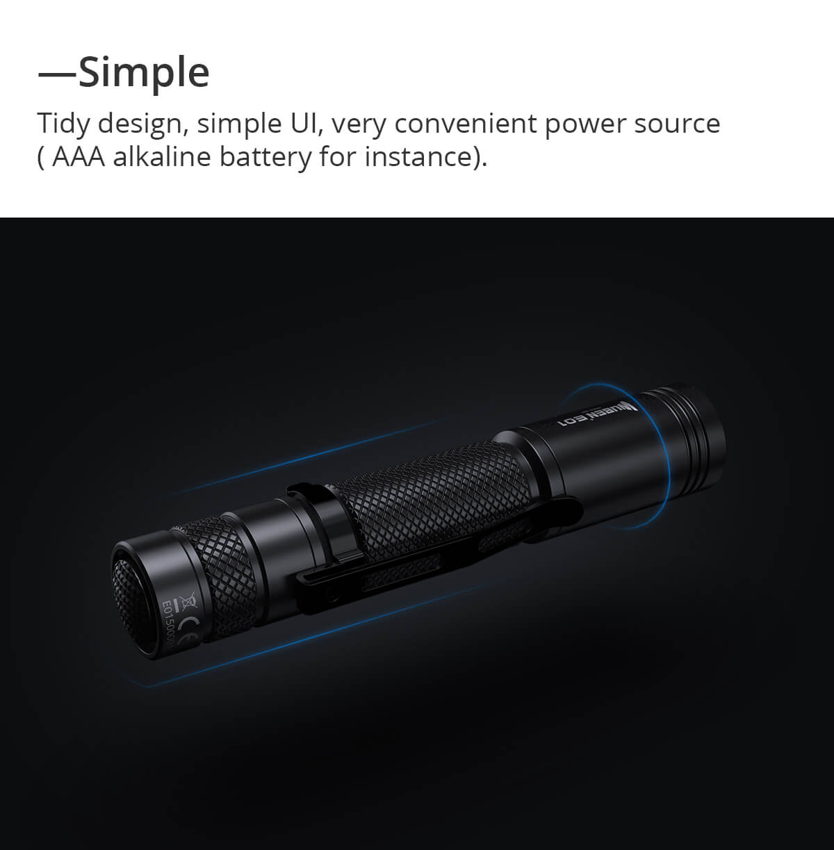 WUBEN E01 EDC 100 Lumens Keychain Flashlight