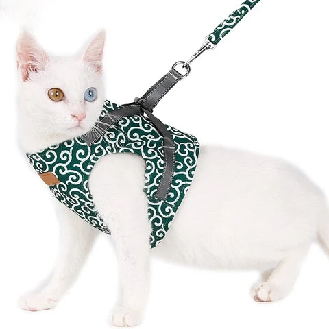 Cat Vest Harness And Leash Set To Outdoor Walking Jastoy