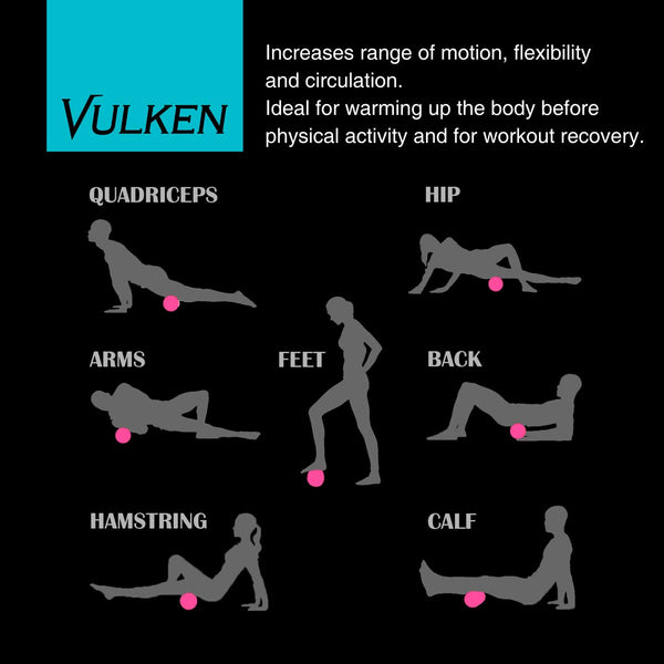vulken17 inch vibrating foam roller electric muscle roller trigger point foam roller vibration high density foam rolling for runners self massager for deep tissue muscle recovery lower back pain