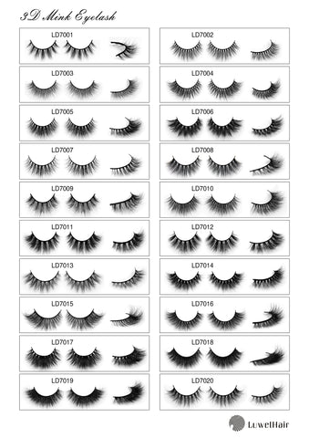 LUWEL LASHES LD7001-LD7020