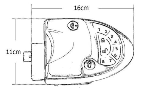 Remote RV Camper Caravan Entry Door Lock-7