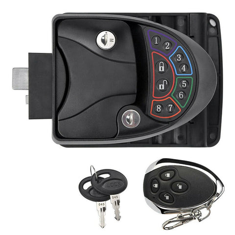 Black Remote-Control RV Keyless Entry Door Lock-7