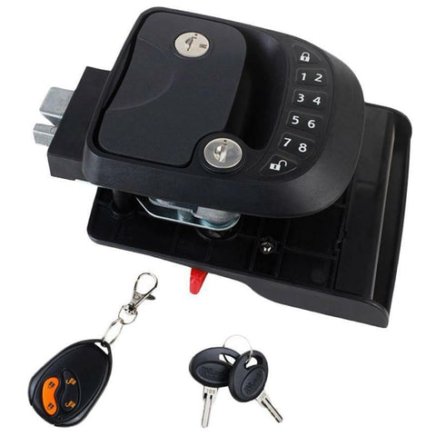 15M Remote-Control Black RV Keyless Entry Door Lock-1