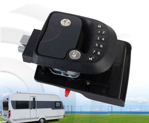 15M Remote-Control Black RV Keyless Entry Door Lock-3