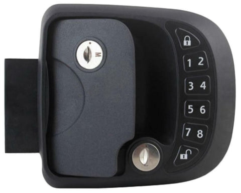 15M Remote-Control Black RV Keyless Entry Door Lock-5