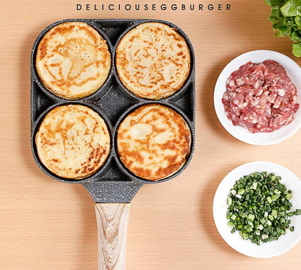 4 Hole Omelet Pan Non Stick Multi Egg Pan 4-Cup Round-Shaped Frying Pan For  Burger Eggs - Buy 4 Hole Omelet Pan Non Stick Multi Egg Pan 4-Cup  Round-Shaped Frying Pan For