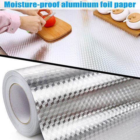 Kitchen Oil Proof Waterproof Stickers Aluminum Foil Kitchen Stove