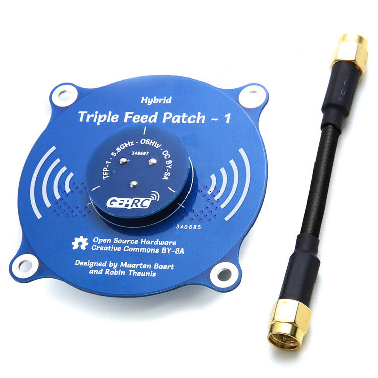 Triple Feed Patch Antenna 5.8GHz 9.4dBi Directional Circular Polarized Antenna 
