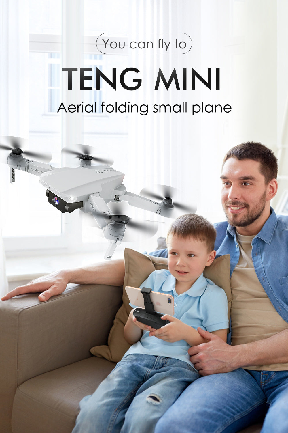 You can fly to TENG MINI Aerial folding small plane