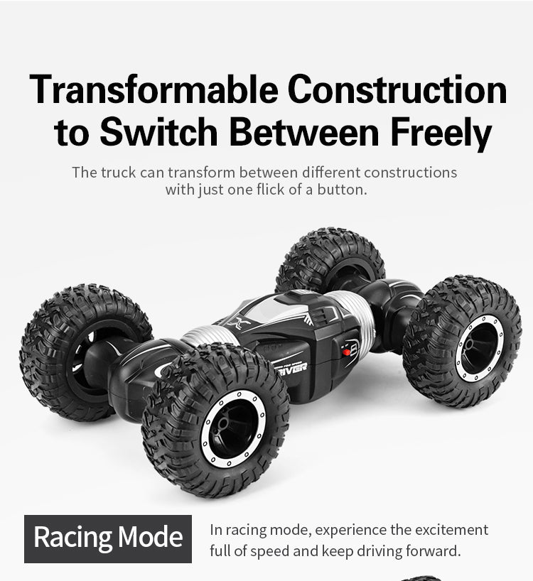 Transformable Construction to Switch Between Freely,The truck can transform between different constructions with just one flick of a button.