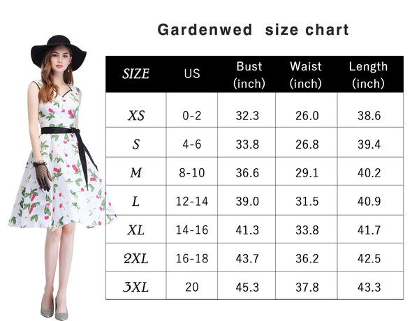 GDQC033 Vintage Dresses 1950s Women's Fashion Retro Style | Gardenwed