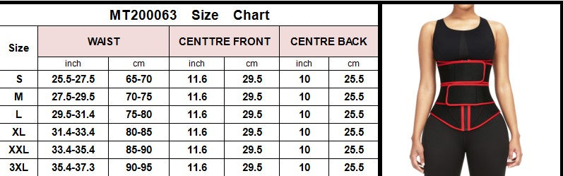Sculptshe Adjustable Double Belt Sweat Waist Trainer