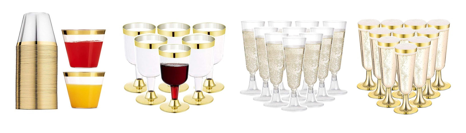 Disposable Plastic Drinkware for Wedding/Parties