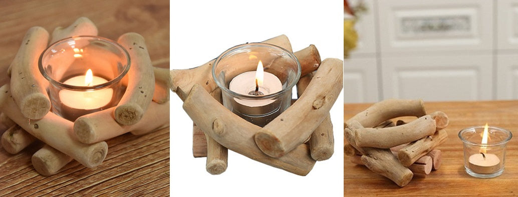 Driftwood Tealight Holder