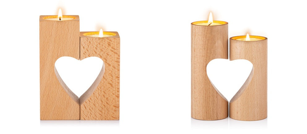 Splicing Heart Candle Holder