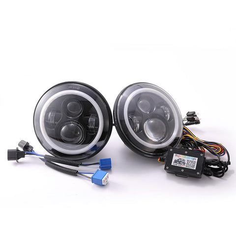 RGB Bluetooth Led Headlights Jeep