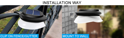 LED solar gutter lights