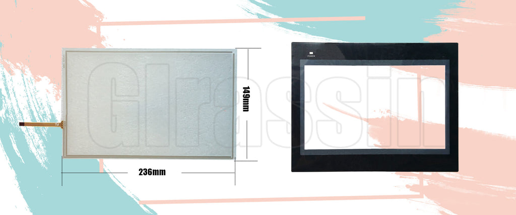 Touch Screen and Overlay for Omron HMI NB10W-TW00B Repair