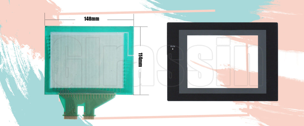 Touch Screen and Overlay for Omron HMI NS5-TQ10B-V2/ECV2