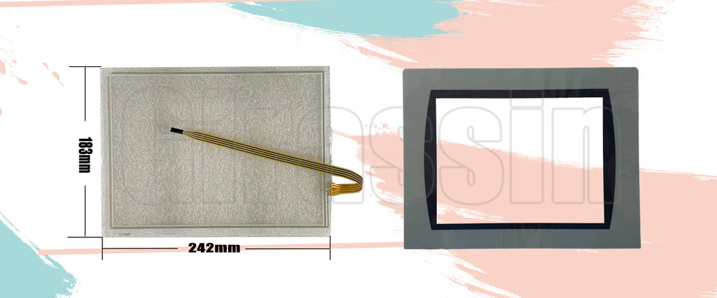 Touch Screen and Overlay for Allen Bradley Panelview Component 2711C-T10C Replacement