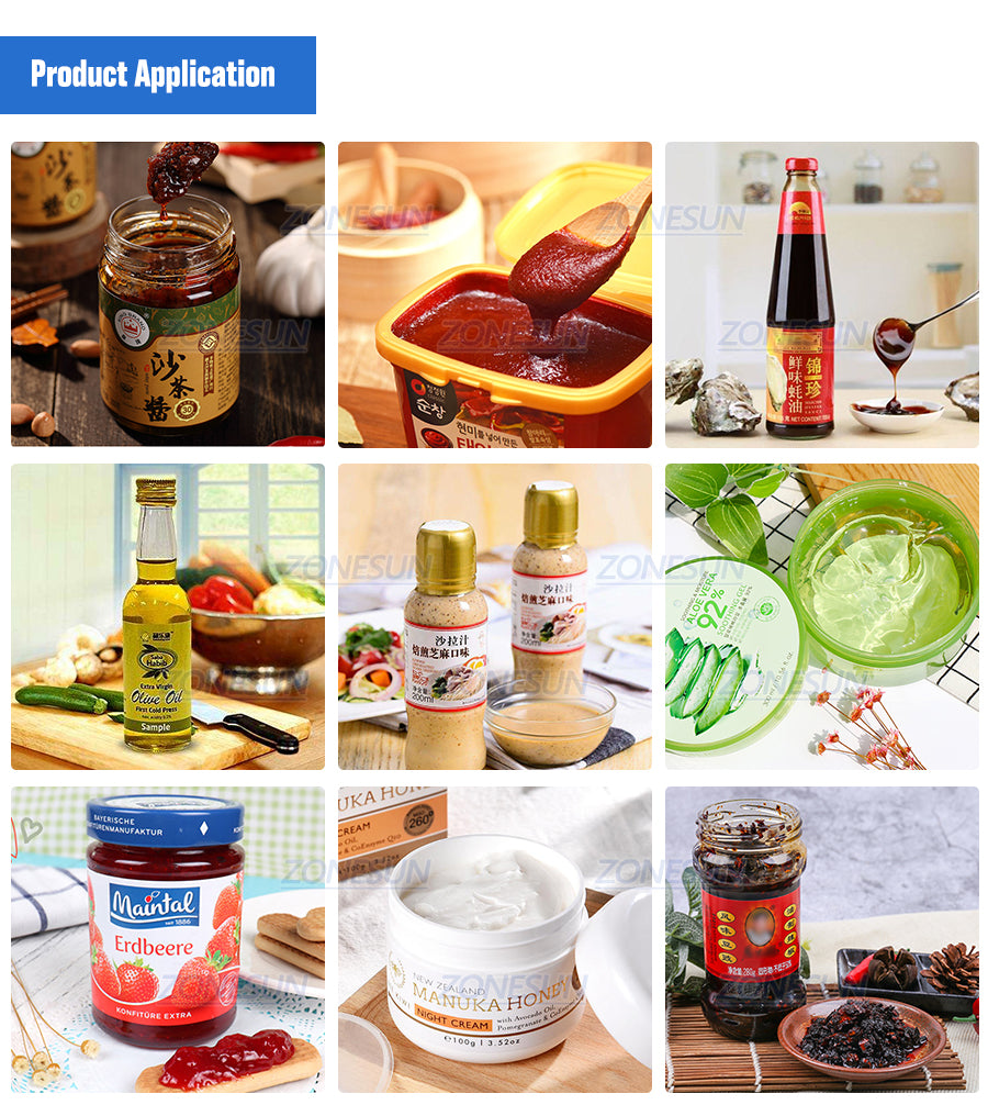 Aplicación de la máquina de llenado de salsa