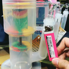 Waxmaid Crystor Transparent Silicone Double Percolator Water Pipe