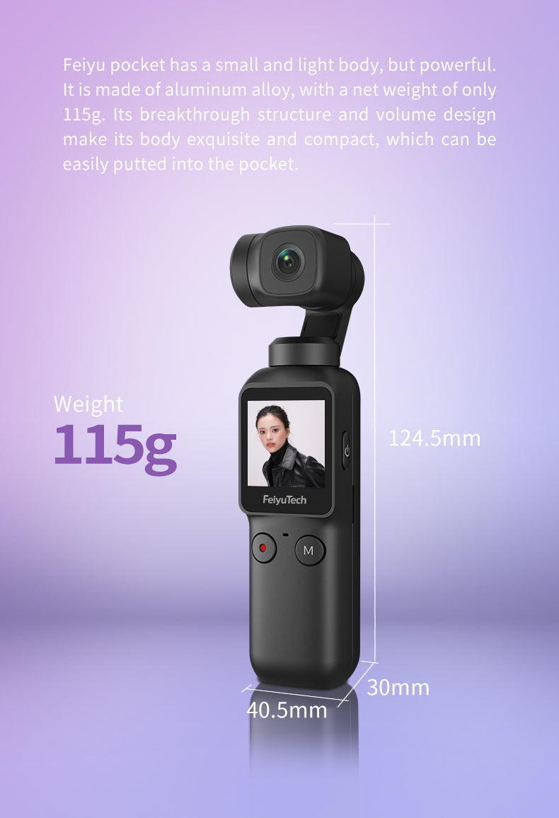 Feiyu Pocket Smart Compact 4K Video Caméra stabilisée