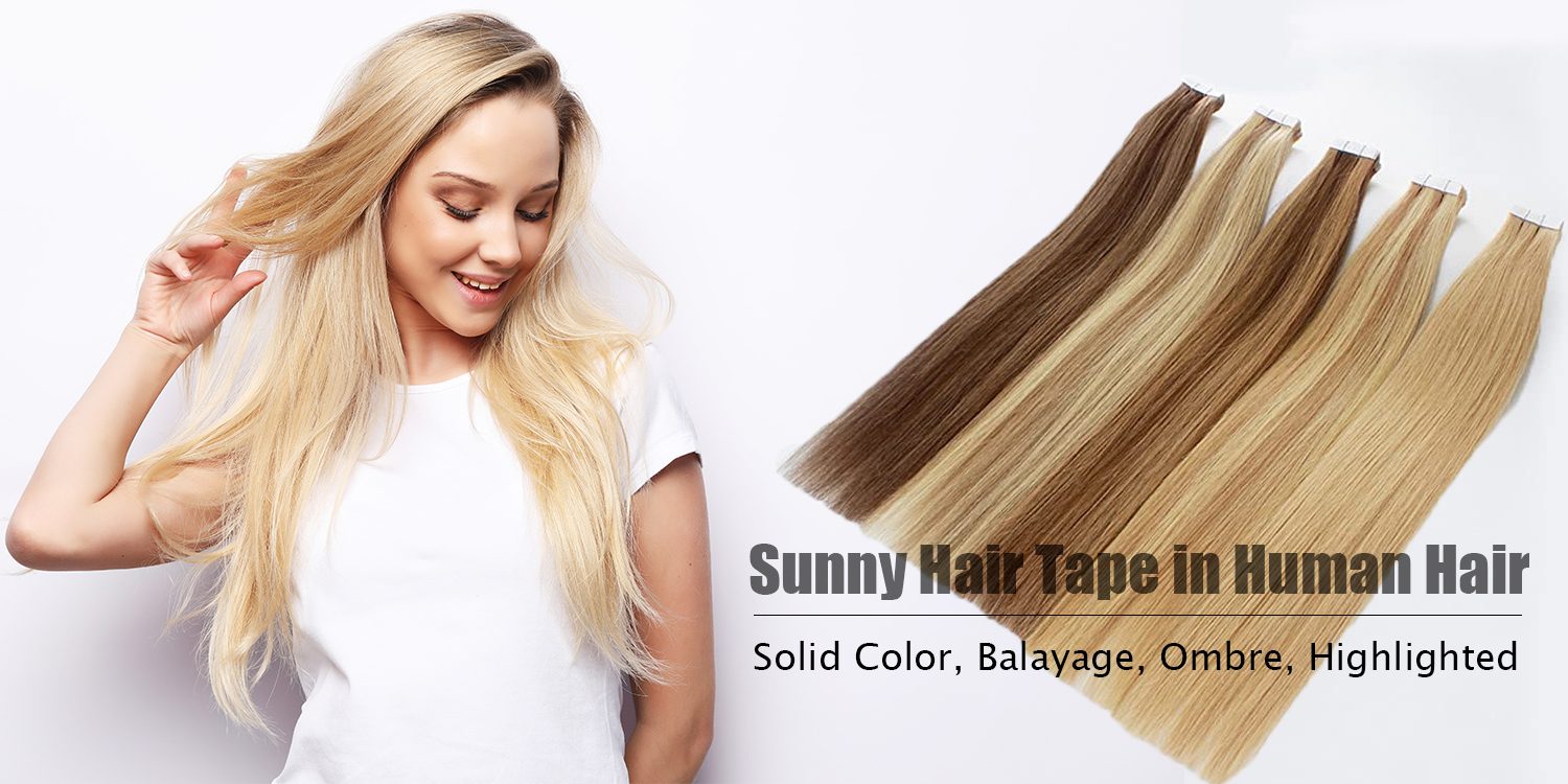 Virgin Hair Tape in Human Hair Extensions 50g/pack White Blonde #1000