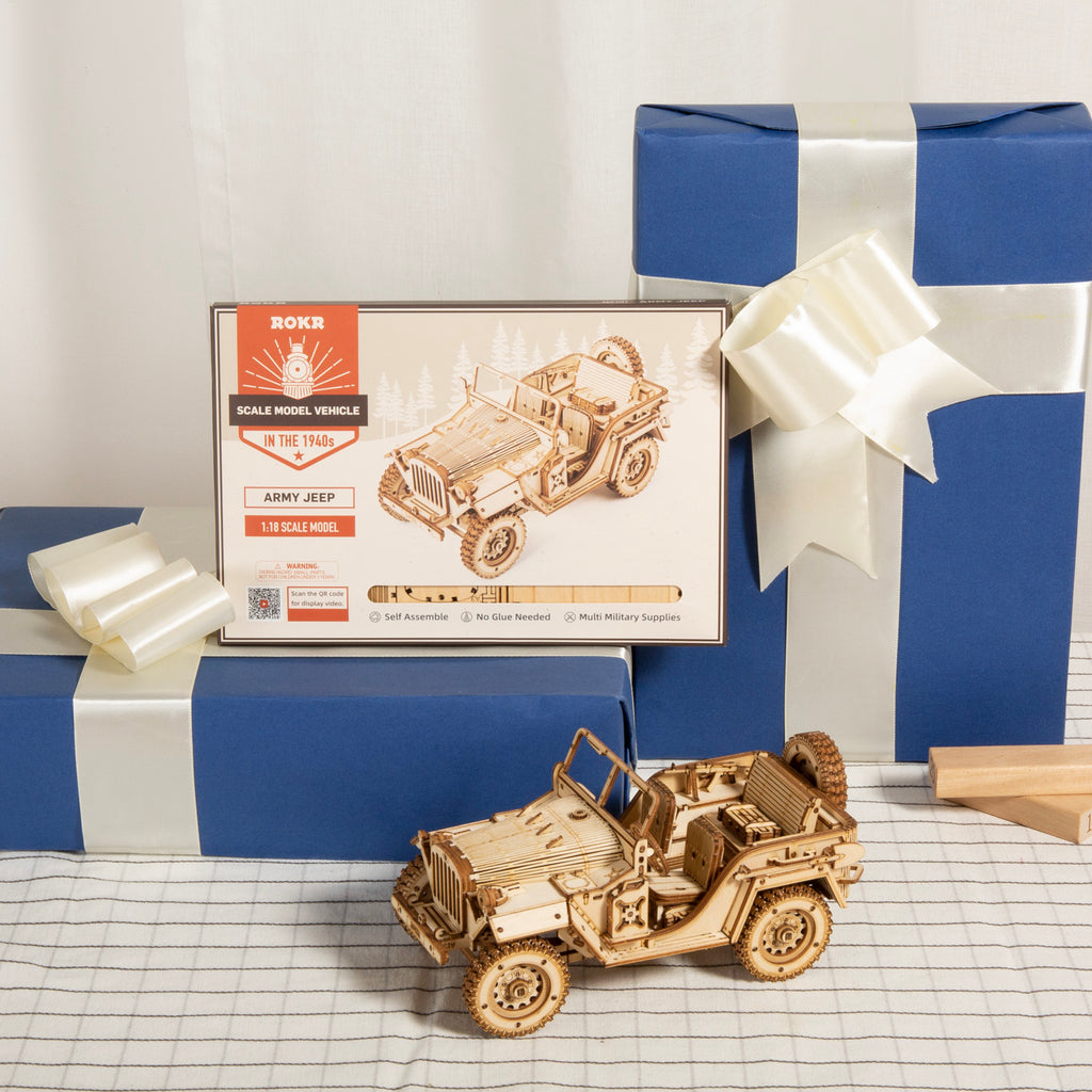 Robotime scale model Army Field Car MC701