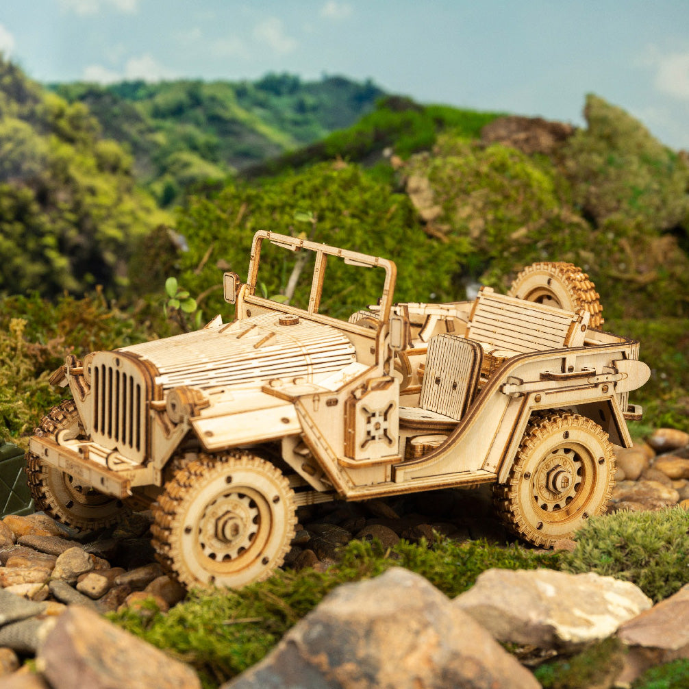 robotime scale model Army Field Car mc701
