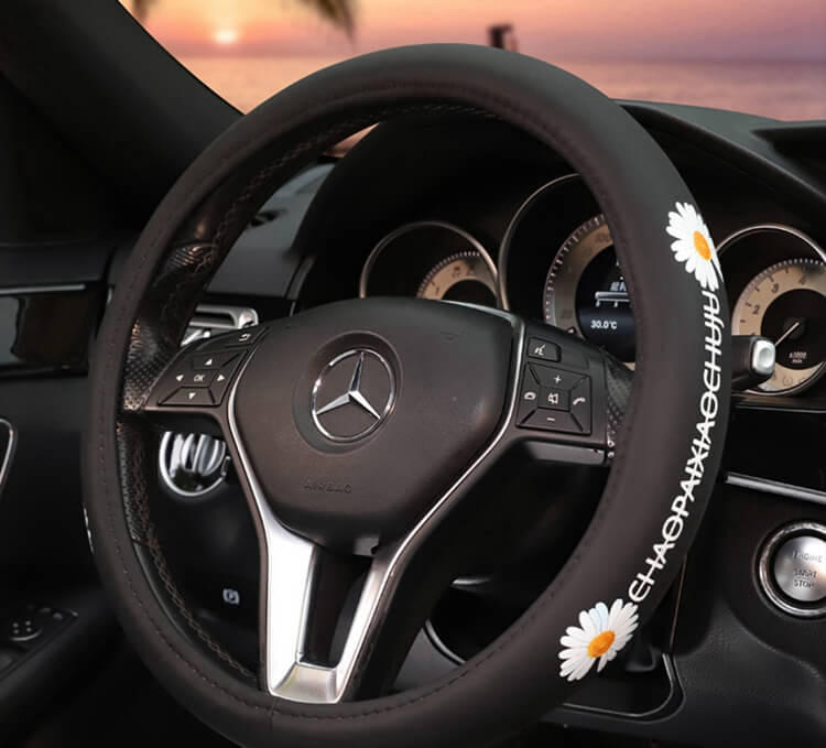 white-daisy-steering-cover-wheel-for-women