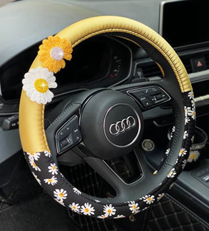 yellow-daisy-steering-wheel-cover