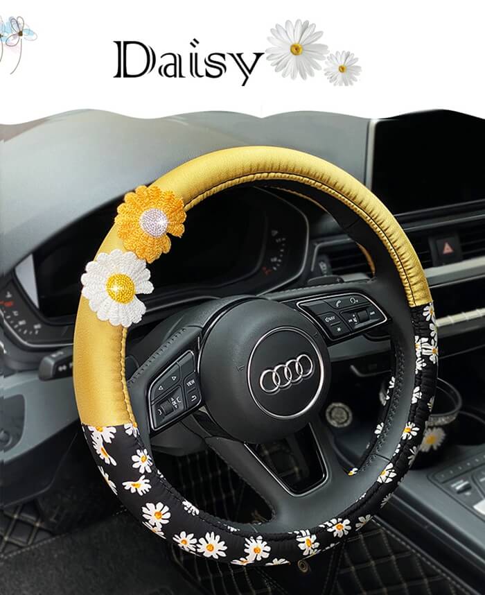 yellow-daisy-steering-wheel-cover
