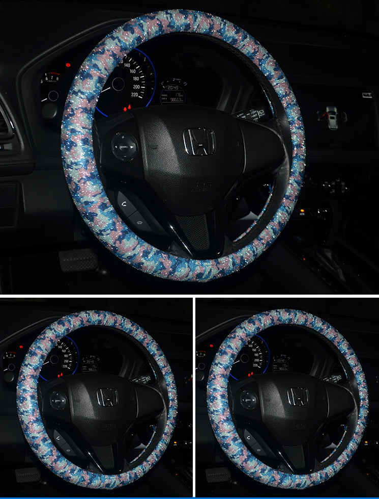 Camouflage Bling Car Steering Wheel Cover-A26