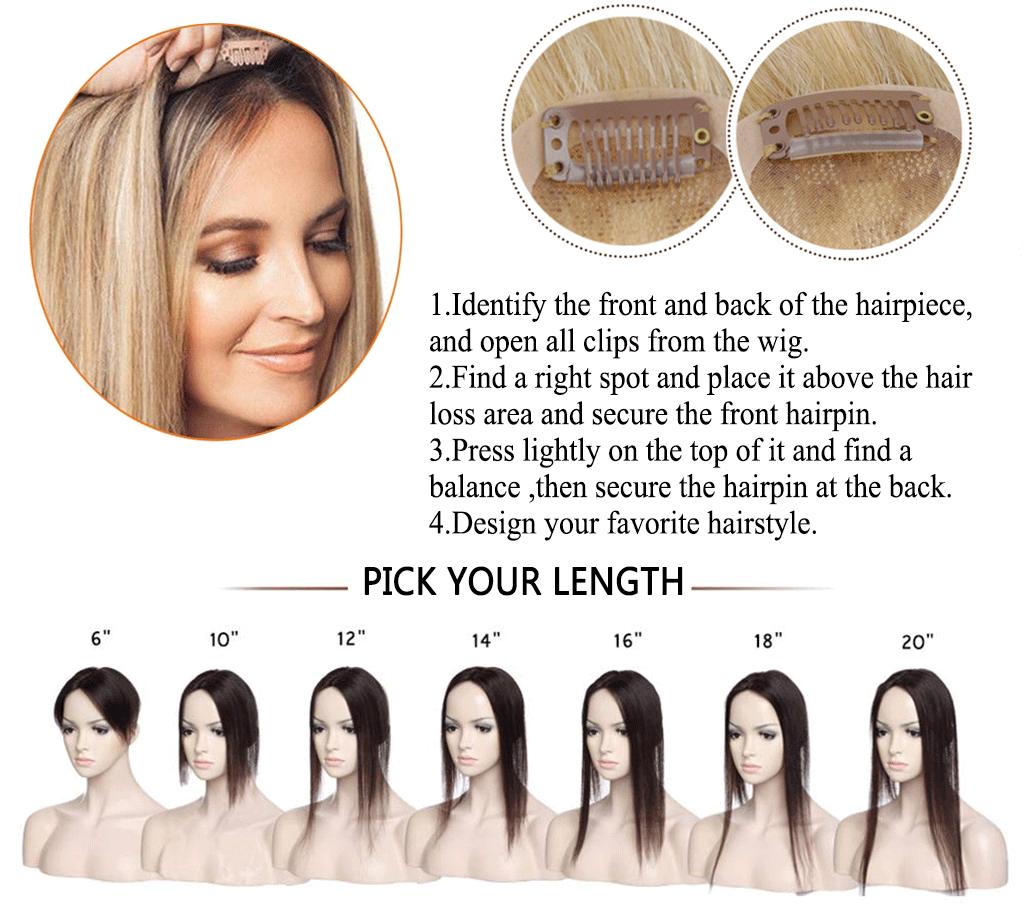 How to wear hair topper