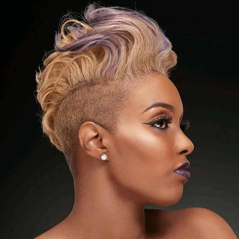 blonde wave pixie cut for african american