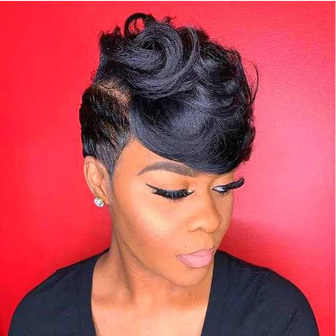 black pixie cut lace wig for black women