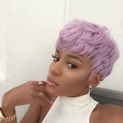light purple pixie cut for black women
