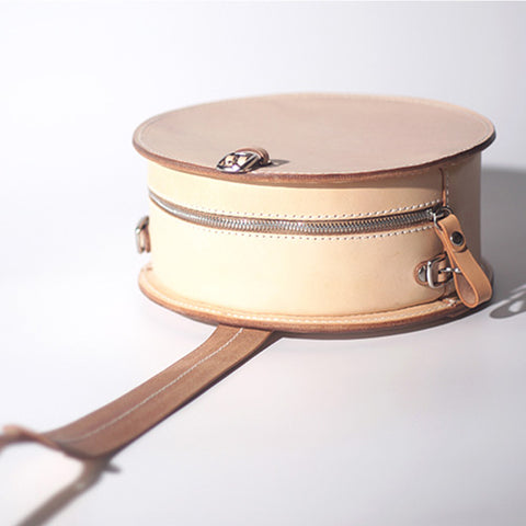 leather circle bag circle leather handbag leather round bag