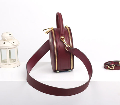 leather circle bag circle leather handbag leather round bag