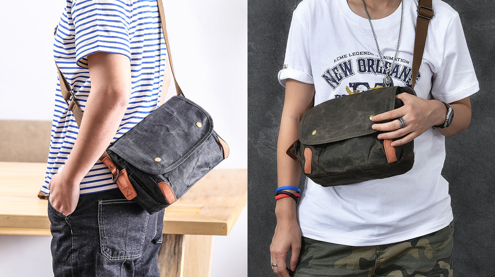 Cool Leather Mens Small Messenger Bag Tablet Side Bag Shoulder Bags Fo –  iwalletsmen